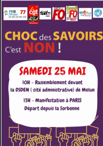 Jeudi 23 et vendredi 24 mai et samedi 25 mai à Melun : Trois rassemblements (…)