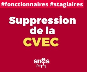 Le SNES et la FSU obtiennent la suppression de la CVEC pour les stagiaires !