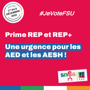 Prime REP/REP+ pour les AED/AESH