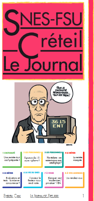 Journal du Snes Créteil n° 27 septembre 2020 ....