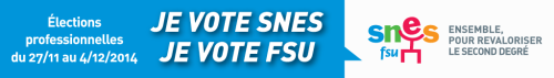 Elections pro 2014 : le SNES-FSU, le seul syndicat national se présentant (…)