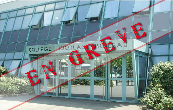 Grève au collège Boileau à Chennevières sur Marne