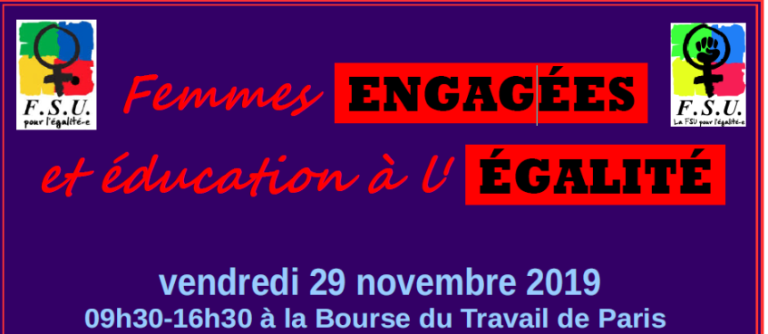 Stage « Femmes engagées et éducation à l'égalité » - CHANGEMENT de LIEU !!!