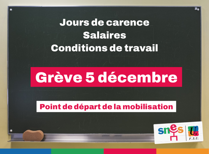 Toutes et tous en grève à partir du 5 décembre !