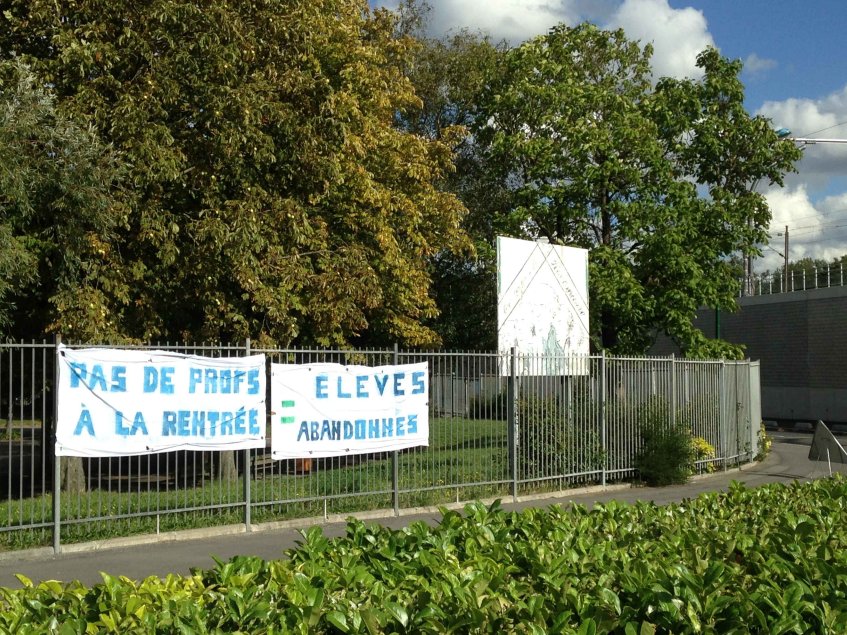 Pénurie d'enseignants au collège Robespierre d'Epinay sur Seine